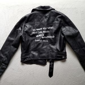 Sunset Blvd Faux Leather Jacket - Black